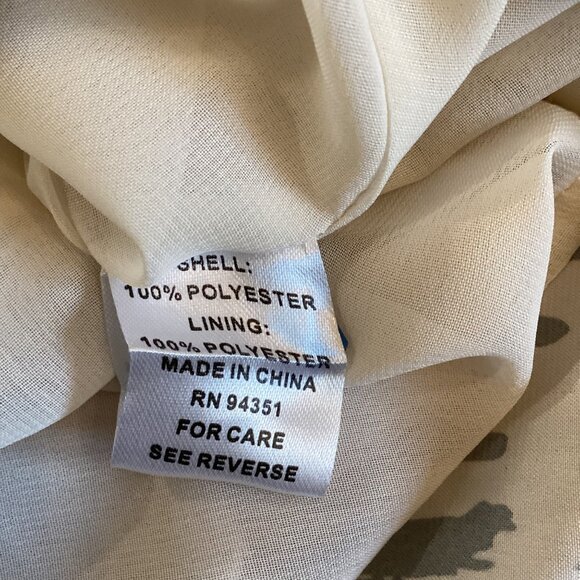 Jade Melody Tam Dress Size Small Ruffle‎ Sleeve Abstract Print White Black Red - Picture 3 of 8